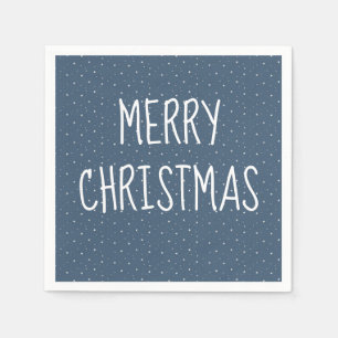 Vrolijk kerstfeest op sterren servet
