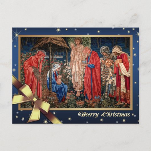 Vrolijk kerstfeest. Opwaardering van de Magi Feestdagenkaart (Voorkant)