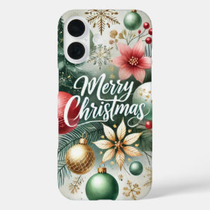 Vrolijk Kerstfeest Ornament Bliss iPhone 16 Hoesje