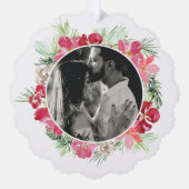 Vrolijk kerstfeest ornament kaart (Voorkant)