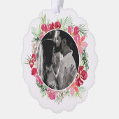 Vrolijk kerstfeest ornament kaart (Links)