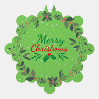 Vrolijk kerstfeest ornament kaart