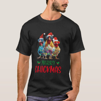 Vrolijk kerstfeest Ornament licht kippenboer chri T-shirt