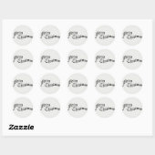 Vrolijk kerstfeest  Oude Fashioned Typografie Ronde Sticker (Vel)