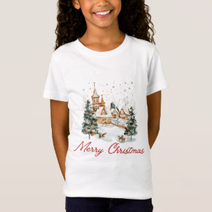 Vrolijk Kerstfeest Oude Vintage Kerst Illustratie T-shirt