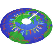 Vrolijk kerstfeest over de hele wereld kerstboom rok (Gekanteld)