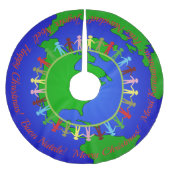 Vrolijk kerstfeest over de hele wereld kerstboom rok (Voorkant)