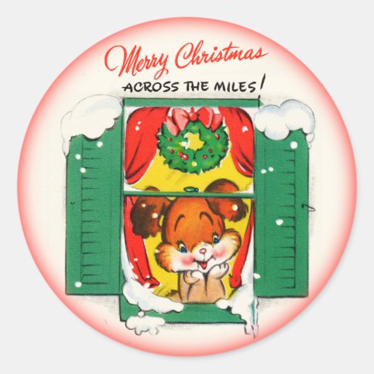 Vrolijk kerstfeest over de Miles Sticker (Voorkant)