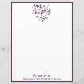 Vrolijk kerstfeest Paarse vakantie gepersonaliseer (Voorkant)