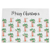 Vrolijk Kerstfeest Palmboom Kerstmis Groot Cadeauzakje (Voorkant)