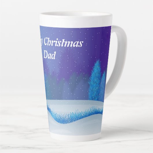 Vrolijk Kerstfeest Papa Latte Mok (Rechterhoek)