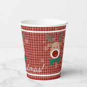 Vrolijk kerstfeest! papieren bekers (Achterkant)