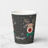 Vrolijk kerstfeest! papieren bekers (Achterkant)