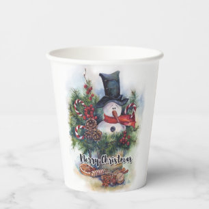 Vrolijk kerstfeest papieren bekers