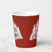 Vrolijk kerstfeest papieren bekers (Links)