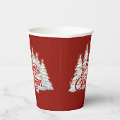 Vrolijk kerstfeest papieren bekers (Rechts)