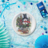 Vrolijk kerstfeest papieren bordje (Feest)