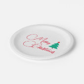 Vrolijk kerstfeest papieren bordje (Gekanteld)