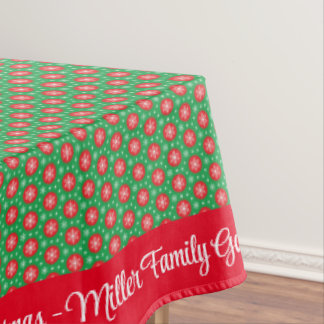Vrolijk kerstfeest Pas Familienaam of Tekst aan Tafelkleed