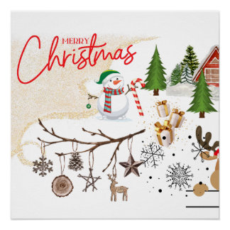 Vrolijk kerstfeest perfect poster