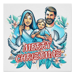 Vrolijk kerstfeest perfect poster