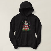 Vrolijk kerstfeest Perzische kat Santa Tree Pajama Hoodie (Design voorkant)