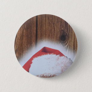 Vrolijk kerstfeest, Pet van de kerstman Ronde Button 5,7 Cm