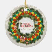 Vrolijk kerstfeest Pickleball 1 Ornament (Achterkant)