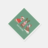 Vrolijk Kerstfeest Pit Bull Dogs Servet (Hoek)