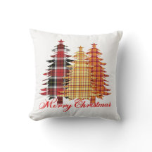 Vrolijk Kerstfeest Plaid Bomen Vakantie