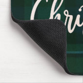 Vrolijk kerstfeest plaid mousepad muismat (Hoek)