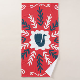 Vrolijk kerstfeest, plein om te schilderen tot badhanddoek