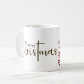 Vrolijk Kerstfeest Poinsettias Keramische Mok (Voorkant links)