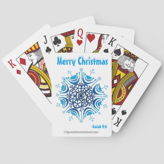 Vrolijk kerstfeest pokerkaarten (Achterkant)