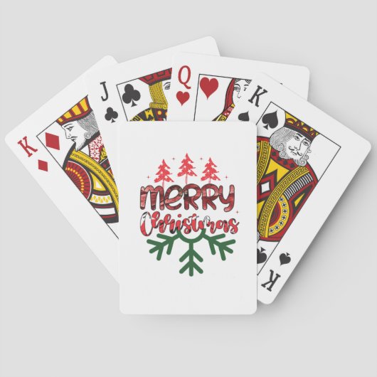 Vrolijk kerstfeest pokerkaarten (Achterkant)