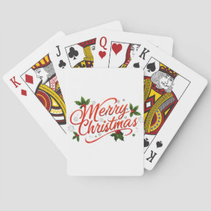 Vrolijk kerstfeest pokerkaarten