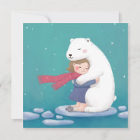 Vrolijk Kerstfeest: Polar Beer & Kind Illustratie