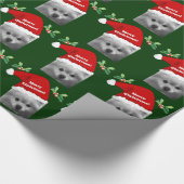 Vrolijk kerstfeest Pommeren en Santa Hat Cadeaupapier (Hoek)