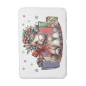 Vrolijk kerstfeest Pony Badmat (Voorkant Verticaal)