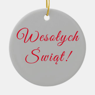 Vrolijk kerstfeest - Pools Keramisch Ornament