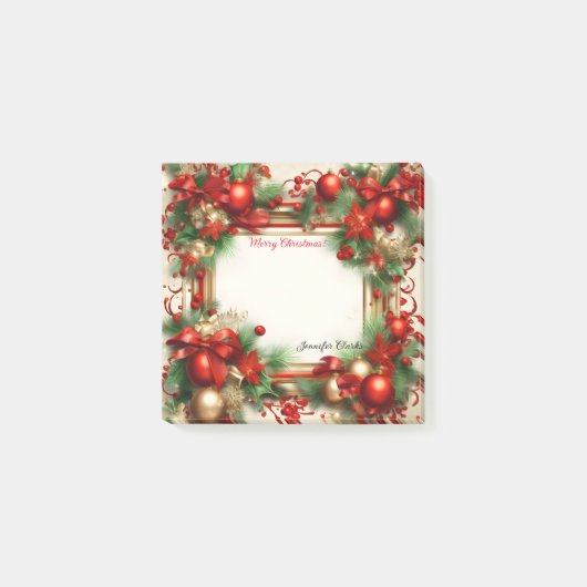 Vrolijk kerstfeest post-it® notes (Voorkant)