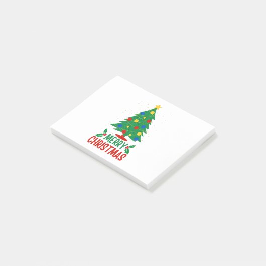 Vrolijk kerstfeest post-it® notes (Schuin)