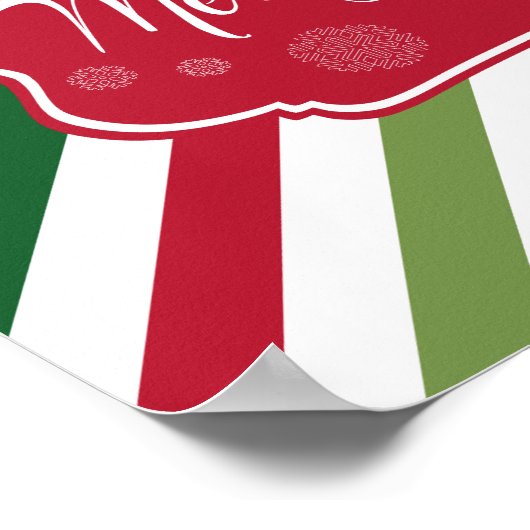 Vrolijk kerstfeest poster (Hoek)