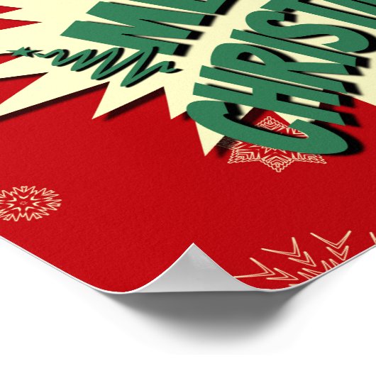 Vrolijk kerstfeest poster (Hoek)