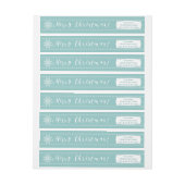 Vrolijk kerstfeest | Powder Blue Return-adres (Vel)