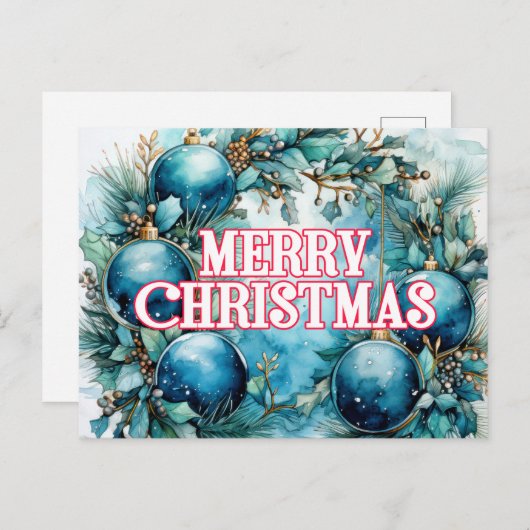 Vrolijk kerstfeest | PRETTIGE FEESTDAGEN Briefkaart (Voorkant / Achterkant)