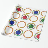 Vrolijk kerstfeest Prettige feestdagen ons eerste  Cadeaupapier (Uitgerold)