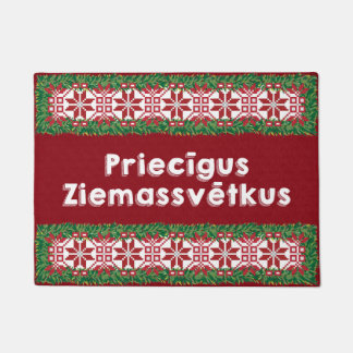 Vrolijk kerstfeest Priecīgus Ziemassvētkus Deurmat
