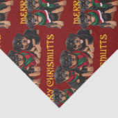 Vrolijk kerstfeest Puppies feestelijk Tissuepapier (Detail)