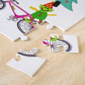 Vrolijk kerstfeest Puzzle-kerstsnowman Elf Legpuzzel (Zijkant)